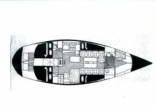 Sailboat Pouvreau romanee Boot Grundriss
