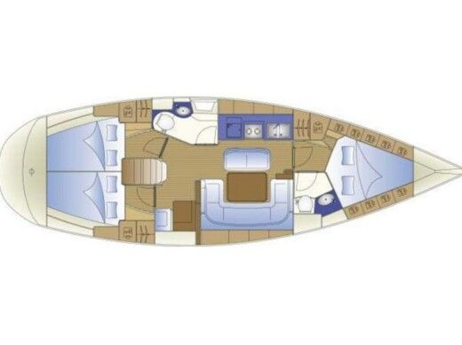 Sailboat  Bavaria 40 Boot Grundriss