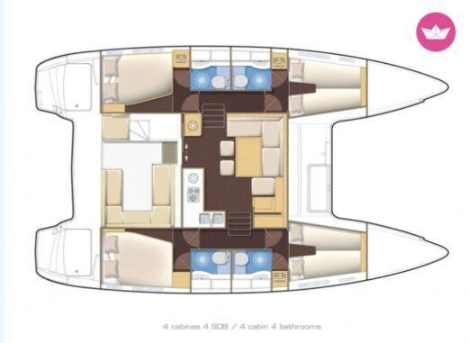 Catamaran Lagoon Lagoon 400 boat plan