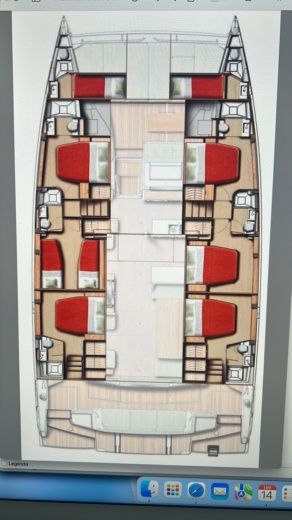 Catamaran Bali - Catana 5.8 Plano del barco