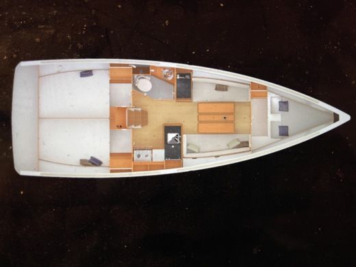 Sailboat Jeanneau Sun Odyssey 349 Plattegrond van de boot