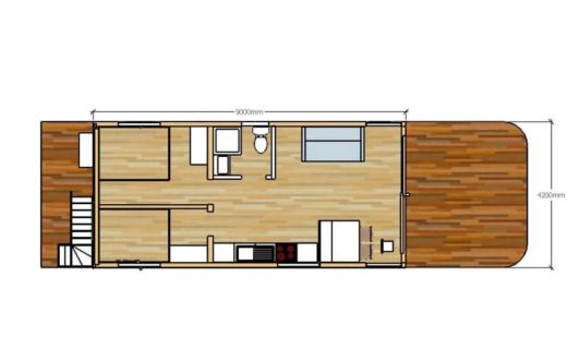 Houseboat Calmar MIDI 125-45 Boot Grundriss