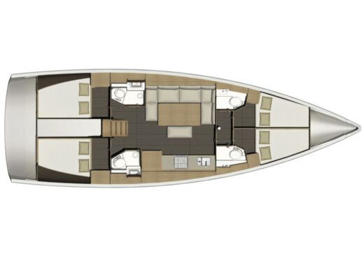 Sailboat DUFOUR 460 GL Plattegrond van de boot
