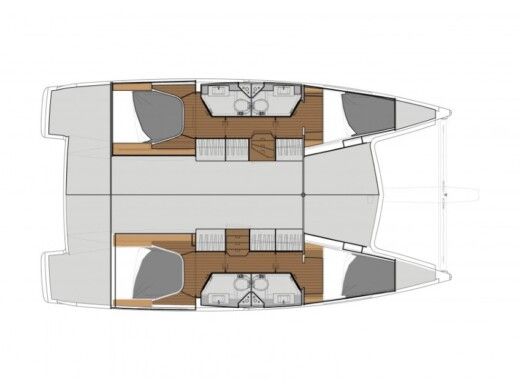 Catamaran FOUNTAINE PAJOT LUCIA 40 Boot Grundriss