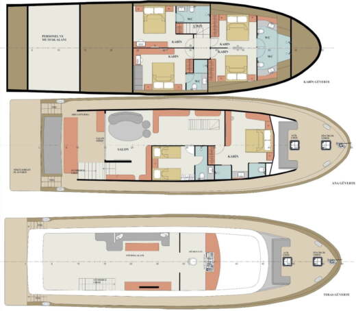 Motor Yacht Costume 2023 Planta da embarcação