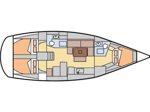 Sailboat Dufour 405 Grand Large Boat layout