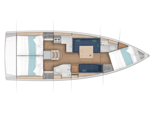 Sailboat  Sun Odyssey 380 boat plan