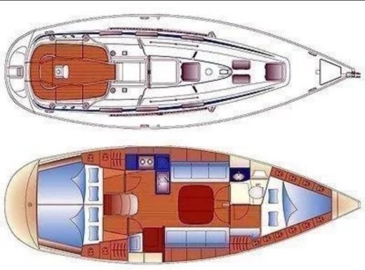 Sailboat Bavaria 36 Planta da embarcação