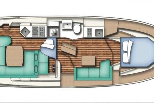 Motorboat Sea Ray Sundancer 355 Boot Grundriss