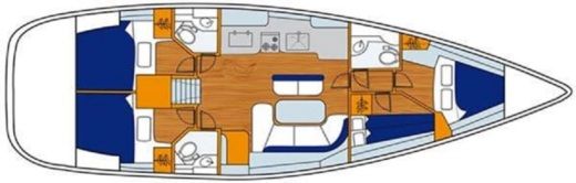 Sailboat Beneteau Oceanis Clipper 473 Boat layout