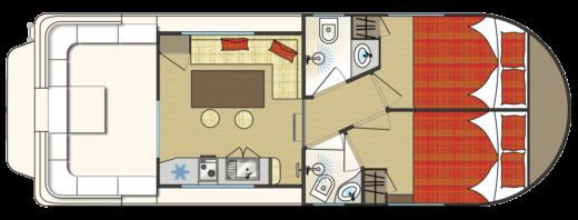 Houseboat New Con Fly Twins Boat design plan