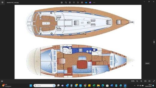 Sailboat Bavaria Bavaria 44 Boot Grundriss