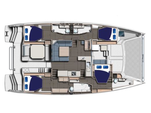 Catamaran  Moorings 5000 boat plan