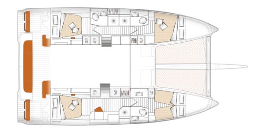 Catamaran Beneteau EXCESS 14 Plano del barco