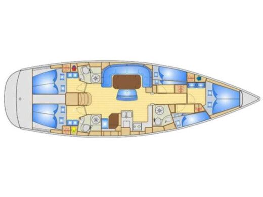 Sailboat Bavaria Bavaria Cruiser 50 Plattegrond van de boot