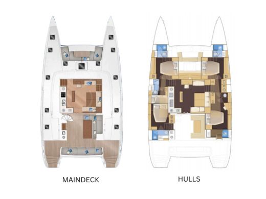 Catamaran Lagoon Lagoon 560 Plan du bateau