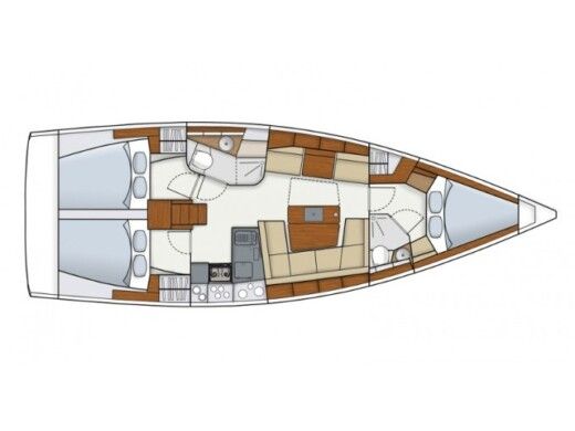 Sailboat  Hanse 415 Boat design plan