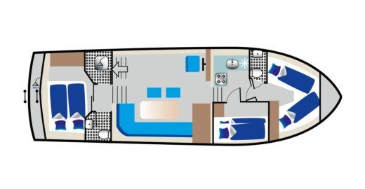 Houseboat Shogun 38 (HMR) Boot Grundriss