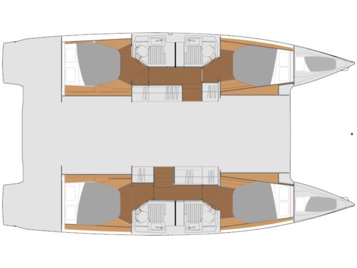 Catamaran Fountaine Pajot Astréa 42 Plano del barco