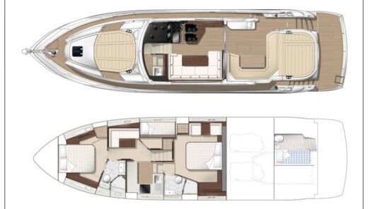 Motor Yacht Sunseeker Predator 57 boat plan