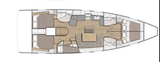 Sailboat Beneteau Oceanis 46.1 Boat layout