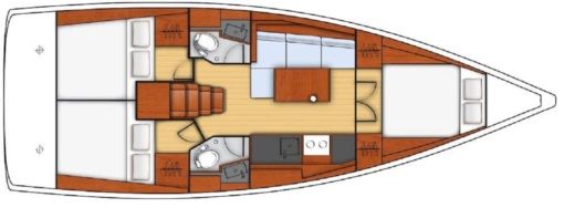 Sailboat BENETEAU OCEANIS 38.1 boat plan