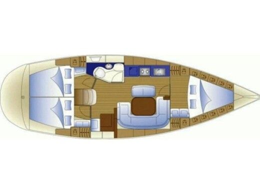 Sailboat  Bavaria 38 Cruiser Plan du bateau