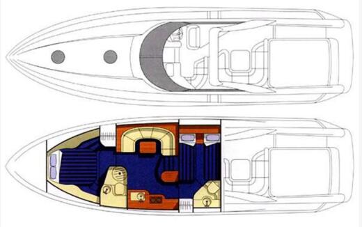 Motorboat Sunseeker Camargue 47 Plan du bateau