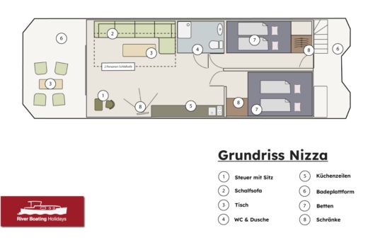Houseboat Campiboat Campi400 boat plan