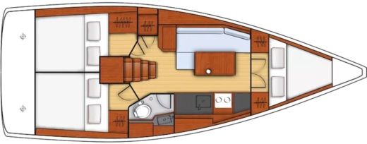 Sailboat Beneteau Oceanis 35.1 Planimetria della barca