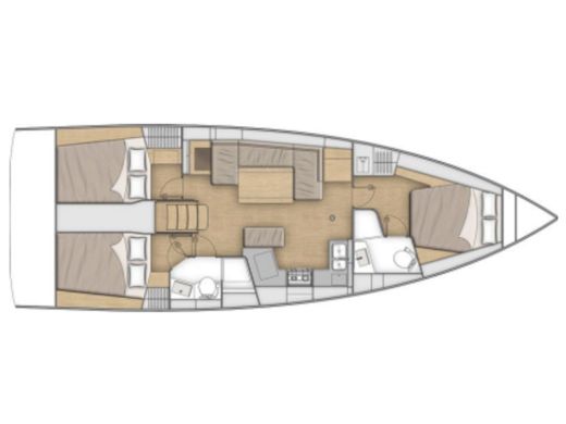 Sailboat  Sunsail 42 boat plan