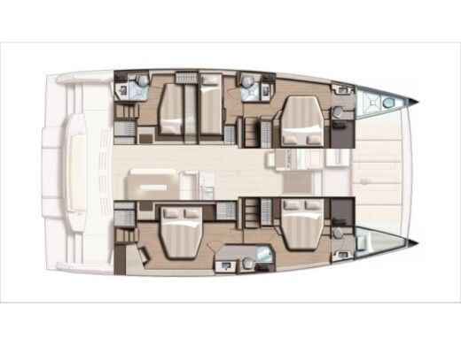 Catamaran  Bali 4.8 Vitamine Boat layout