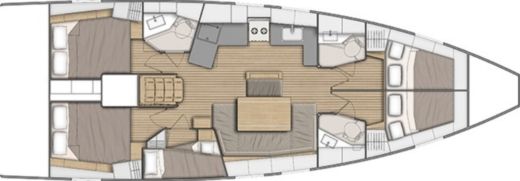 Sailboat Beneteau Oceanis 46.1 boat plan