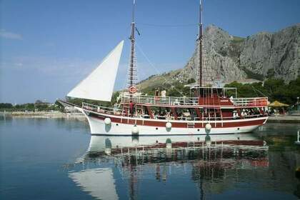 Charter Motorboat Custom Built Traditional Croatian Wooden Ship Omiš