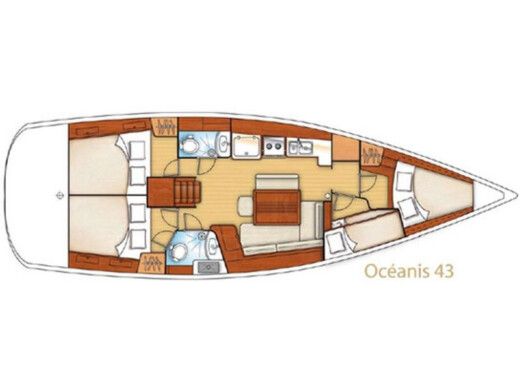 Sailboat BENETEAU OCEANIS 43 boat plan