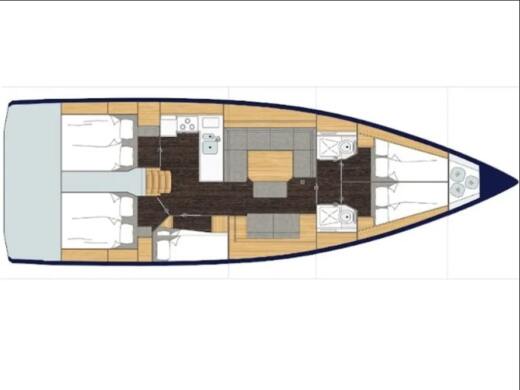 Sailboat  Bavaria C45 Boot Grundriss