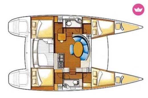 Catamaran Lagoon Lagoon 380 S2 Boat design plan