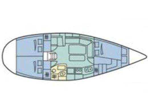 Sailboat DUFOUR 36 Classic Planta da embarcação