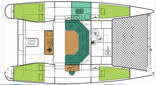 Catamaran Fountaine Pajot Maldives 32 boat plan