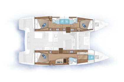 Charter Catamaran  Lagoon 46 (3 CAB) Cugnana Verde