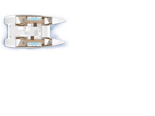 Catamaran  Lagoon 40 Plattegrond van de boot