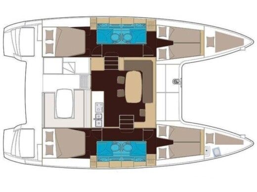 Catamaran LAGOON 400 Plattegrond van de boot