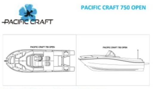 Motorboat PACIFIC CRAFT 750 OPEN Plano del barco