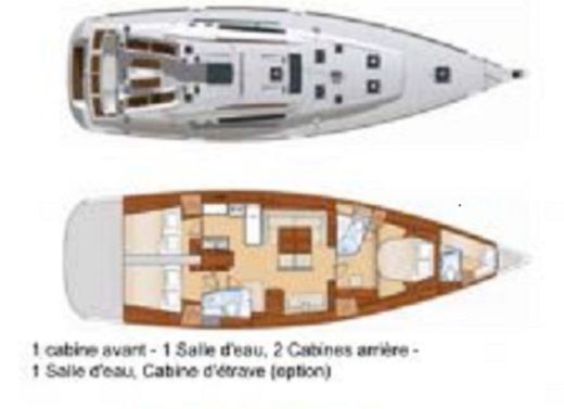 Sailboat OCEANIS 523 Boat design plan