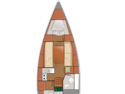 Sailboat Jeanneau Sun Odyssey 319 boat plan