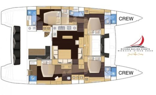 Catamaran Lagoon 560 boat plan