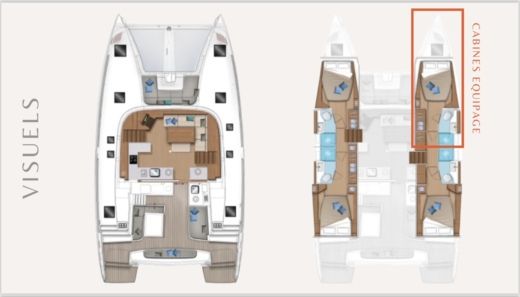 Catamaran Lagoon Lagoon 46 Boot Grundriss