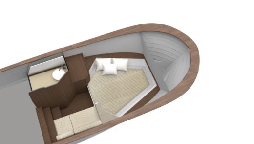 Motorboat Mimi 33 Cabin Boot Grundriss