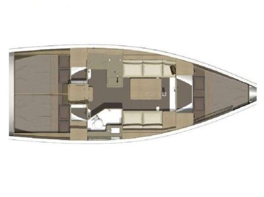 Sailboat DUFOUR 350 GL Plano del barco