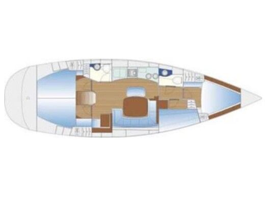 Sailboat Bavaria 44 boat plan
